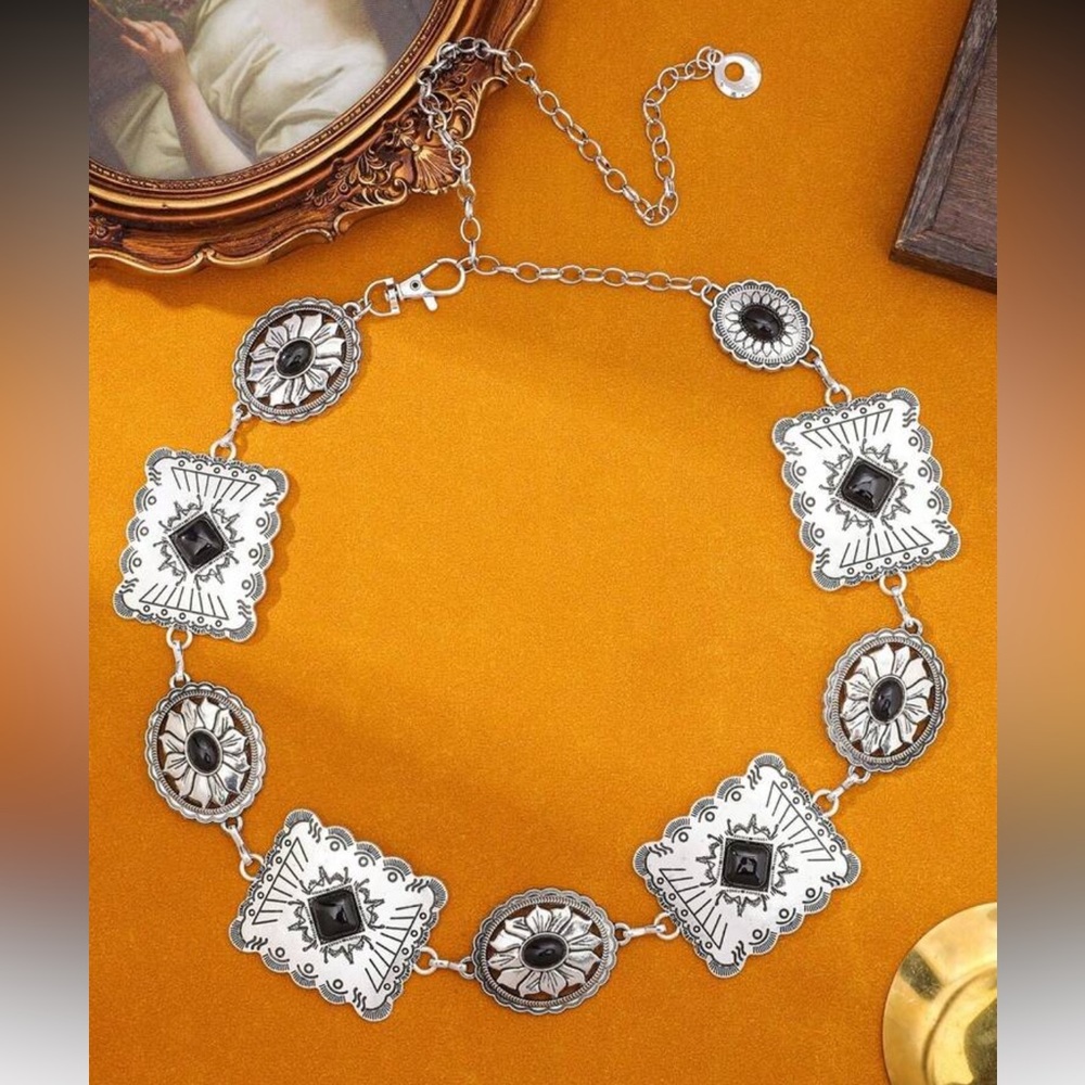 Silver Chunky Engraved Chain Belt NEW 🏷️